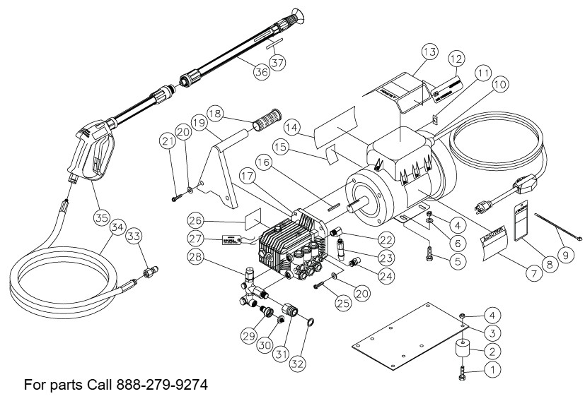 John Deere 10XE psi power washer replacement parts & manual